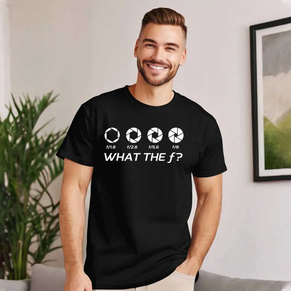 

Tops Tees T-Shirt Funny Photography Aperture F Stops Christmas Short Sleeve 100% Cotton O-Neck Women's Tshirts Normal Funny