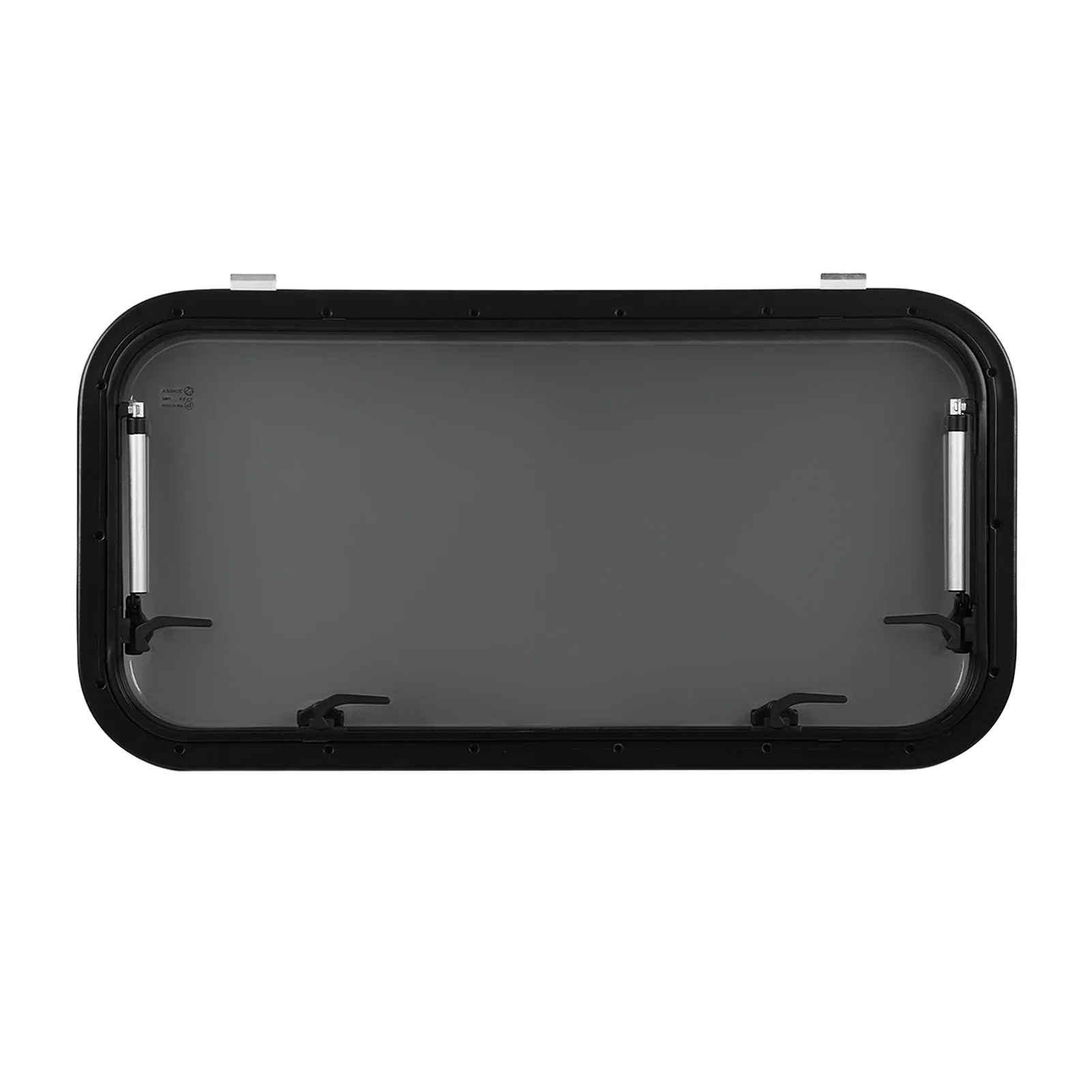 외부 출구 창 75 °   개방 각도 지원 막대 곤충 그물 캠핑카용 이중층 아크릴 유리 RV 푸시 아웃 창