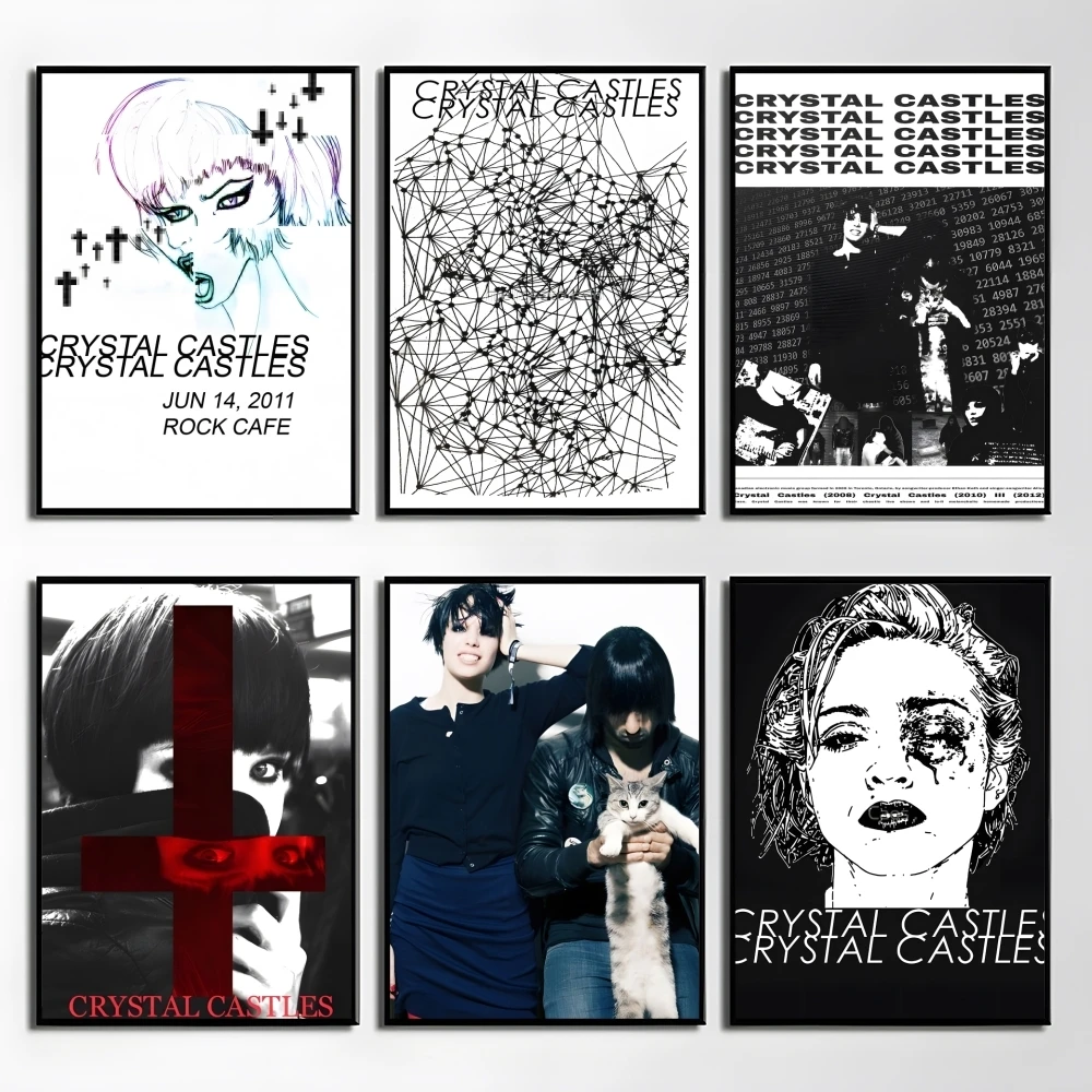 

Music Band Crystal C-Castles Poster Elegant And Affordable Wall Art Stickers For Dormitory Living Room And Bedroom Spaces