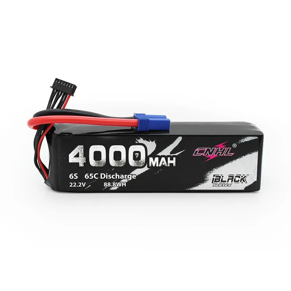 

CNHL Black Series 4000mAh 22.2V 6S 65C Lipo Battery with EC5 Plug Click to expand CNHL Black Series 4000mAh 22.2V 6S 65C Lipo Ba