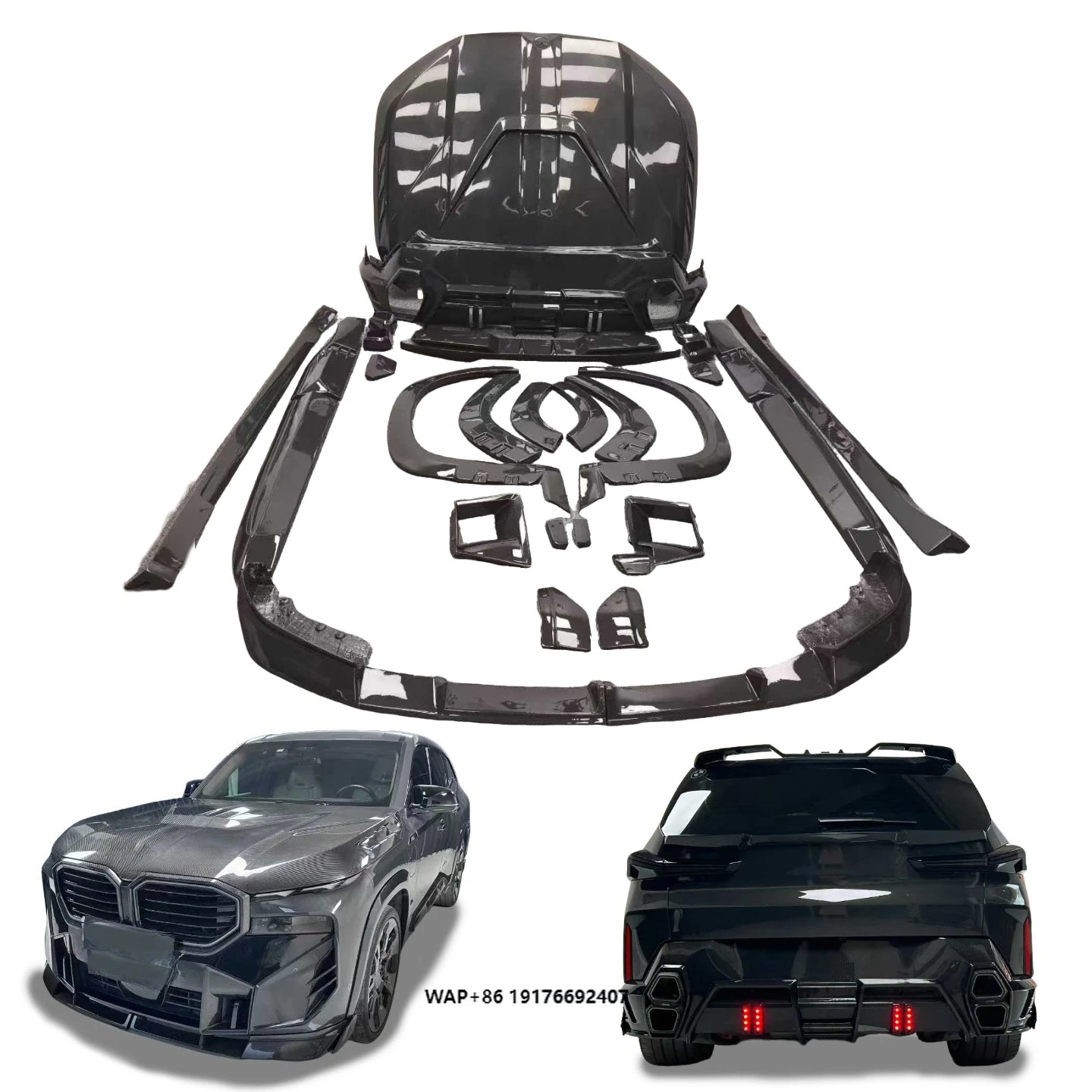 High Quality Dry Carbon Fiber Body Kit for  XM G09 Upgrade LD Hood Front Lip Rear Diffuser Spoiler Top Wing Aerokit Tuning