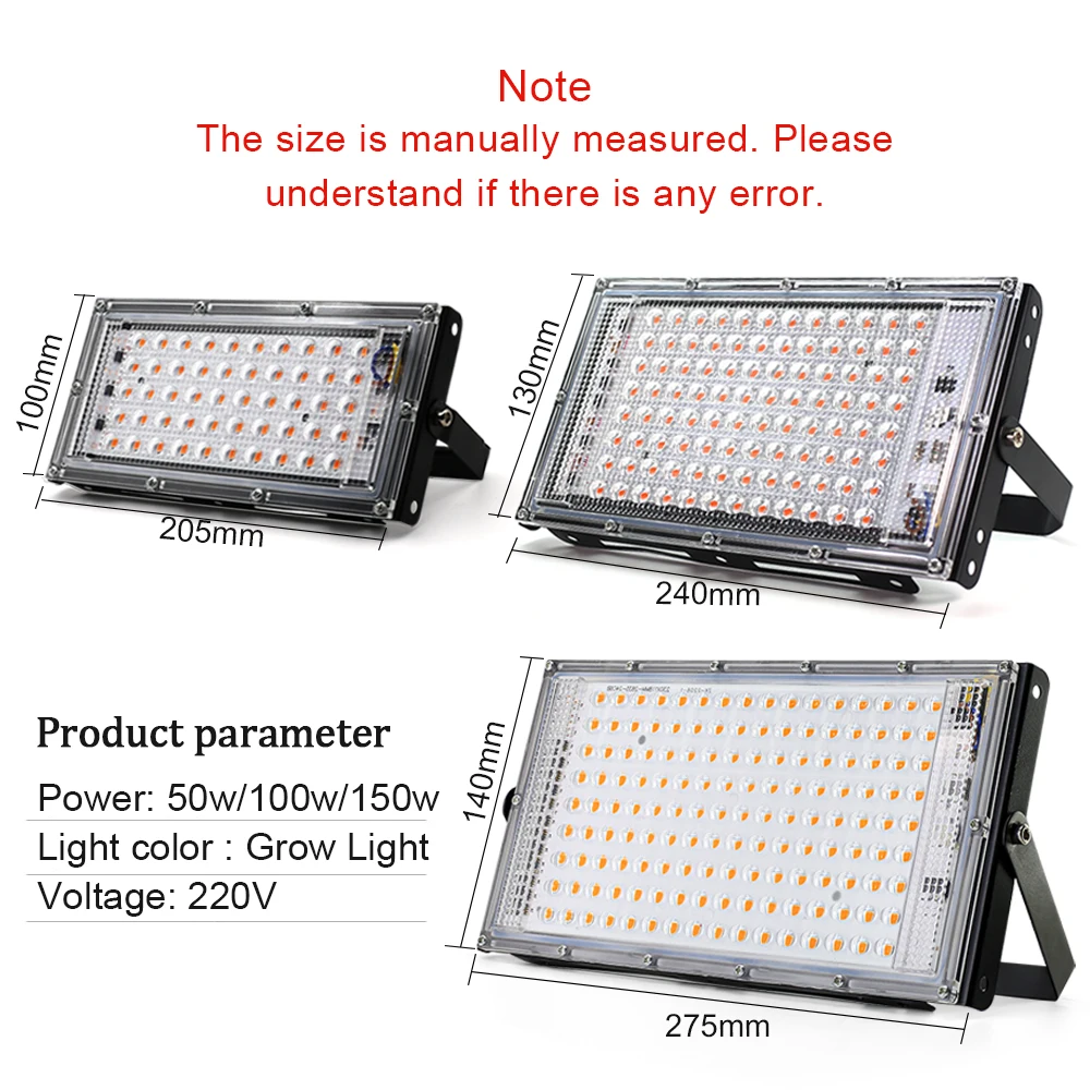 야외 LED 투광 조명 스포트라이트, LED 반사판 가로등, 조경 조명, 50W, 100W, 150W, IP65 방수, AC 220V