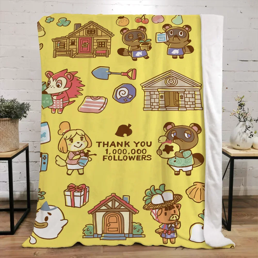 Animal Crossing Decorative Blanket Sofa Winter Custom Blankets Characters Luxury Bedding Home Interior Beach Towel Fluffy Plaid