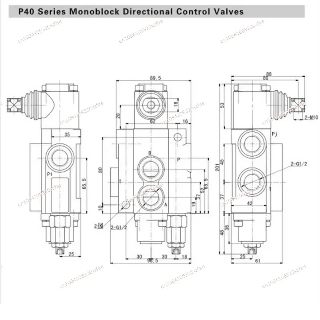 P40 Hydraulic Valve Engineering Agricultural Machinery Equipment 40ml Flow Multiway Valve