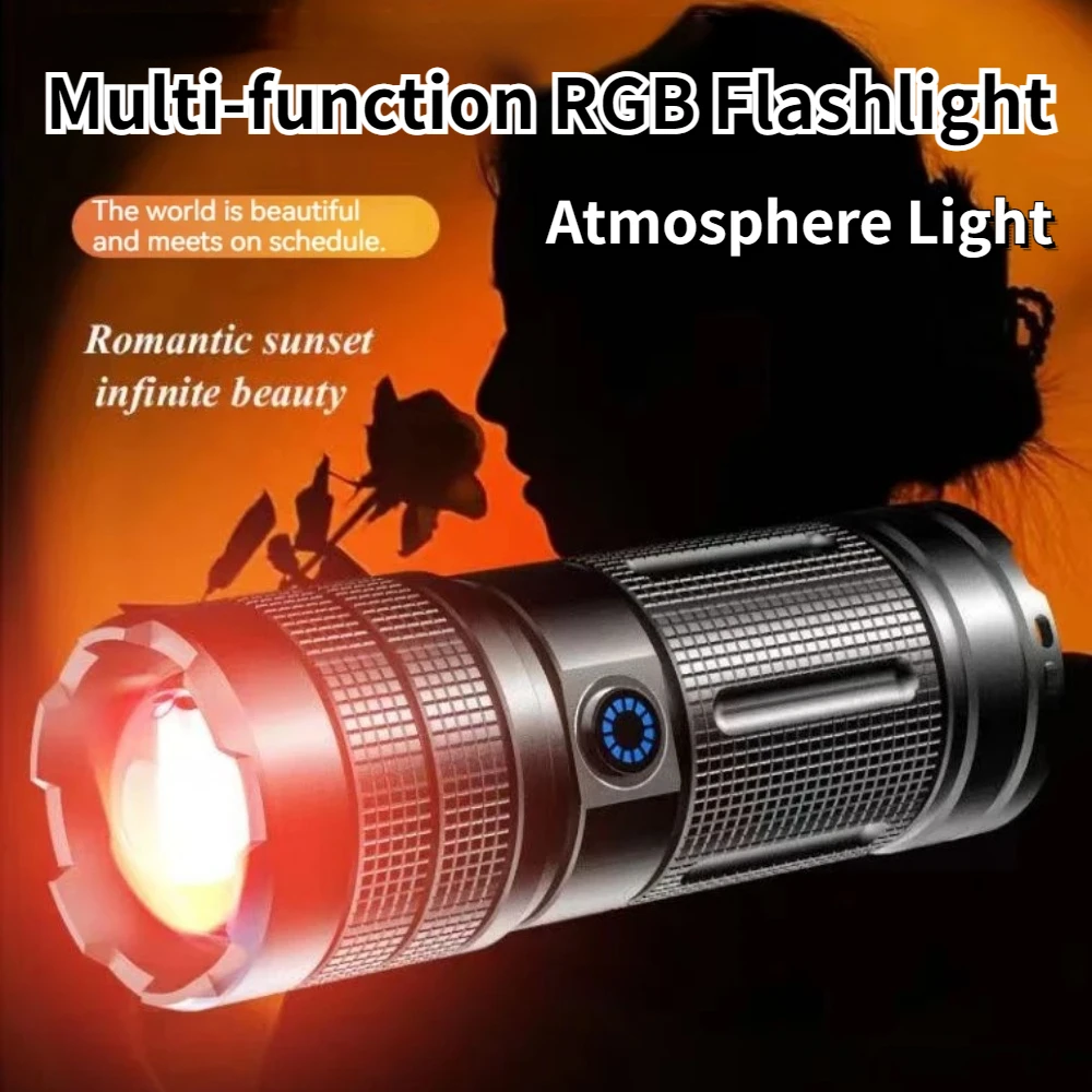 RGB Flashlight 4 Colors LED Flashlight Atmosphere Light Long Battery Life for Photograph Photo Lighting Shadow Making Modeling