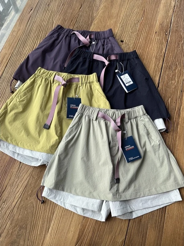 

Outdoor Lightweight Breathable Quick Dry Short Pants Women's Sport Skirt Pants High Waist A-Line Summer Casual Skirts