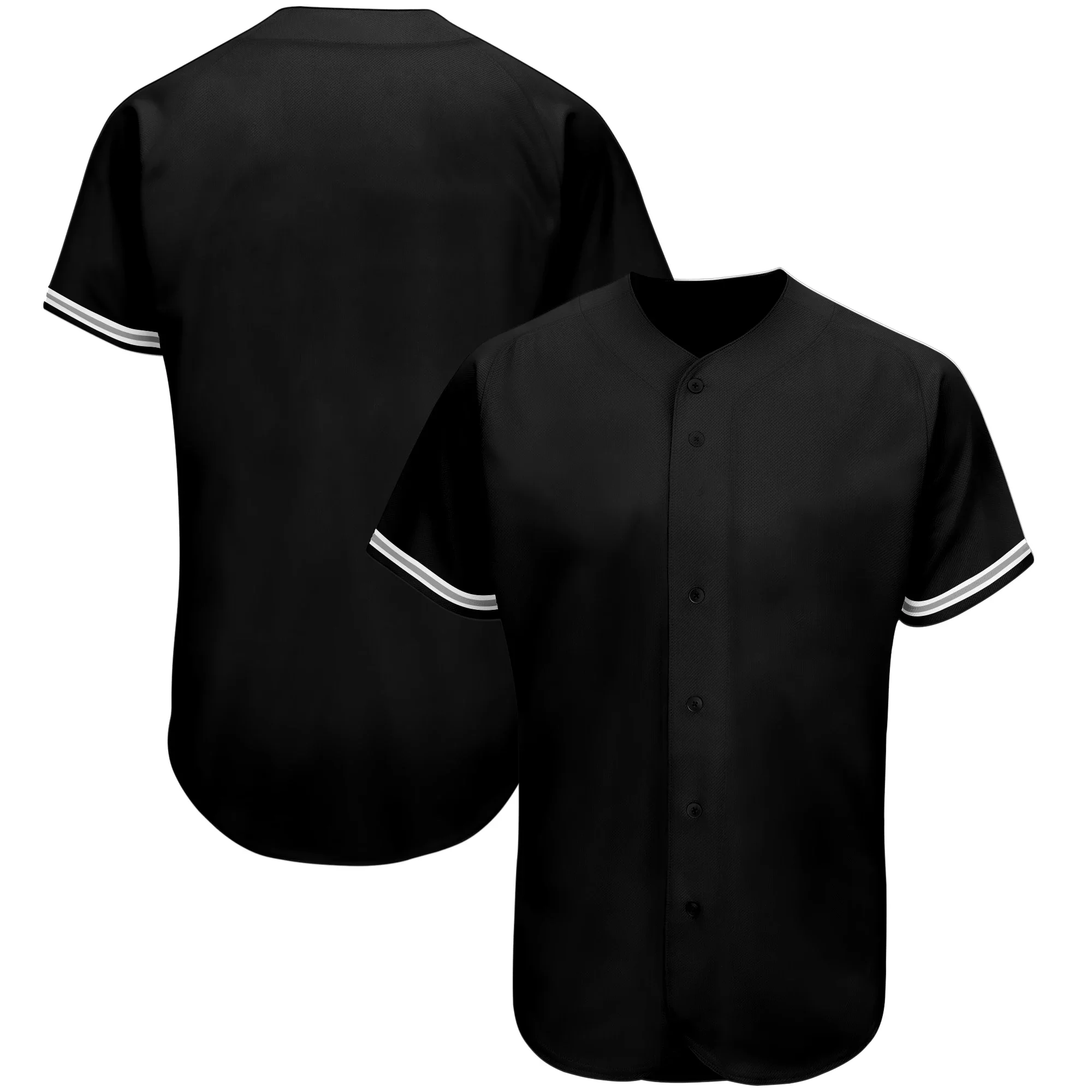 Fashion Baseball Jersey Blank Softball Button-down V-neck Shirts for Men/Kids Outdoor Playing/Training and Daily Casual Wearing