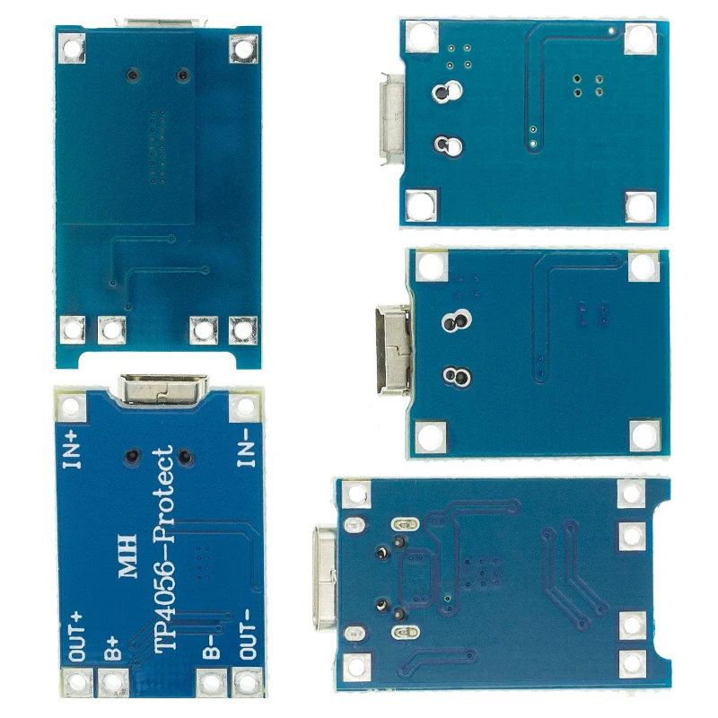 Type-c / Micro USB 5V 1A 18650 TP4056 Lithium Battery Charger Module Charging Board With Protection Dual Functions 1A Li-ion