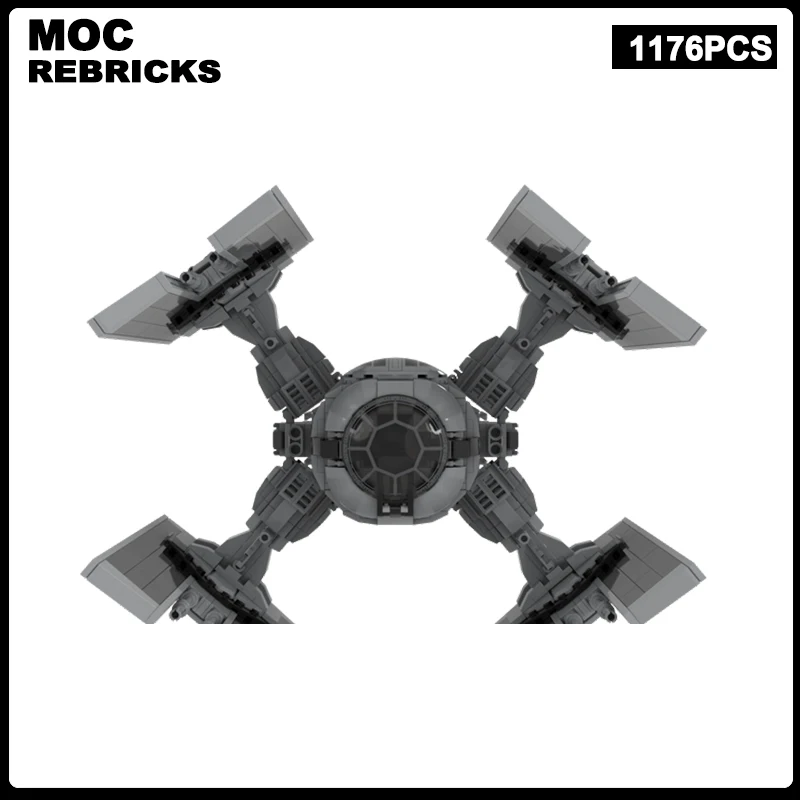 Série de guerra espacial tie arpão stealth starfighter moc bloco de construção montagem modelo tijolo brinquedos presentes natal das crianças