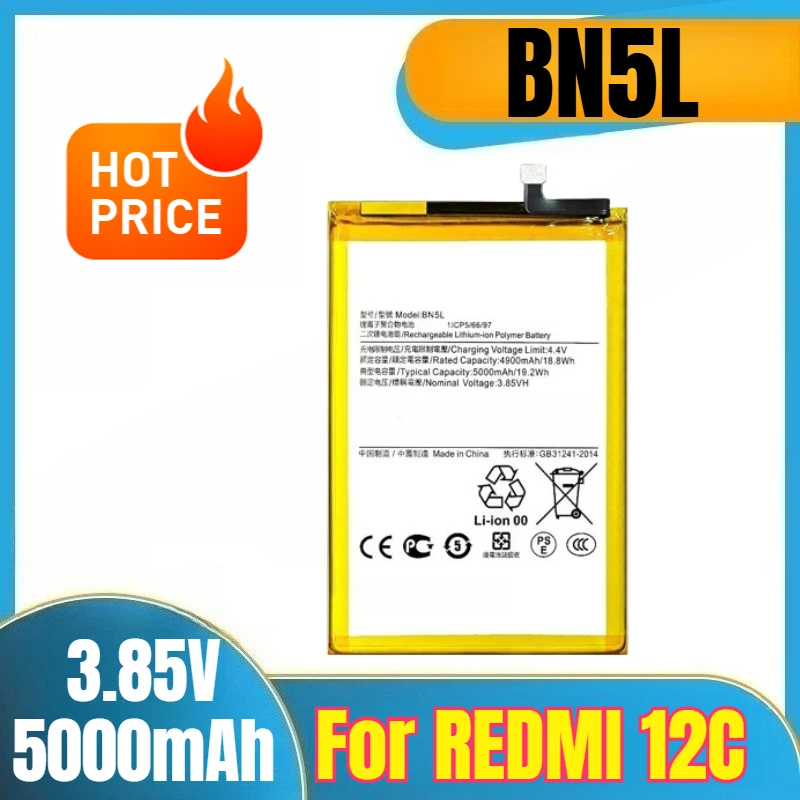 

BN5L 3.85V 5000mAh Mobile Phone Battery for REDMI 12C