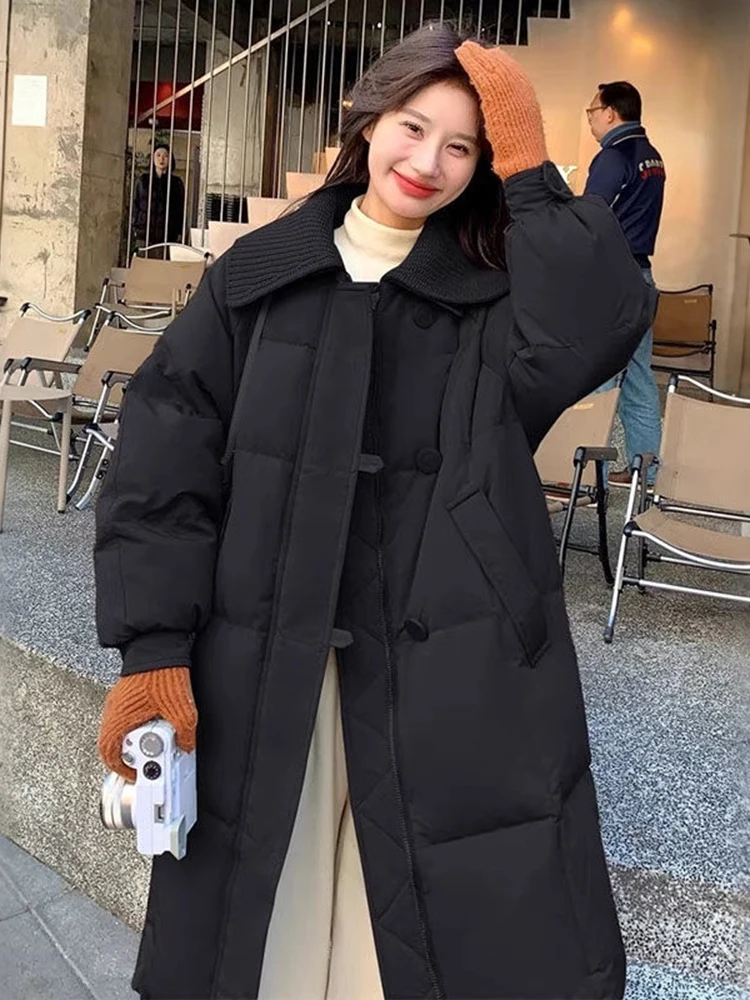 

Sli American Quali Winter Coat 2025 Korean Collar down Cotton Women High-End Feelings Match All Large Coat