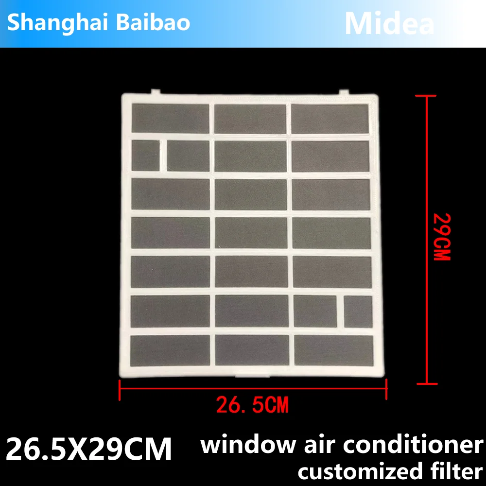 Filtro Personalizzato Per Condizionatore D'aria Midea/Rasonic/Froster, Filtro Antipolvere Per Condizionatore D'aria A Finestra, Dimensioni 26,5X29 Cm