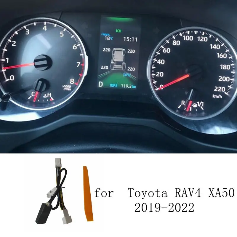 For 2019-2022 Toyota RAV4 XA50 Car TPMS TIRE Tyre Pressure Monitoring System Digital LCD Dash Board Display Auto Security Alarm