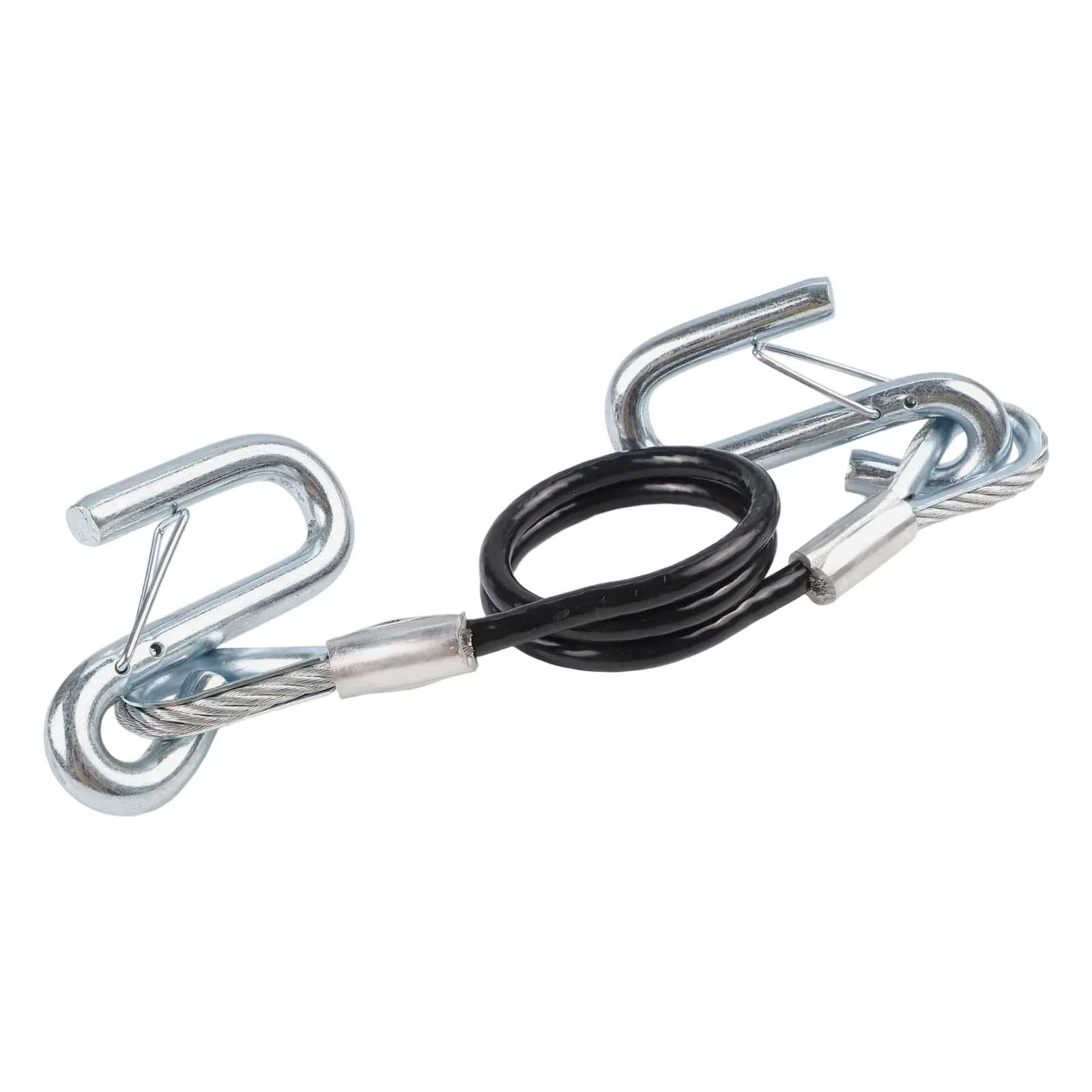 

Регулируемый по длине S-образный крюк, диаметр прибл. Страховочный трос для прицепа 11,5 мм (0,5 дюйма) с усиленной металлической конструкцией для безопасной буксировки