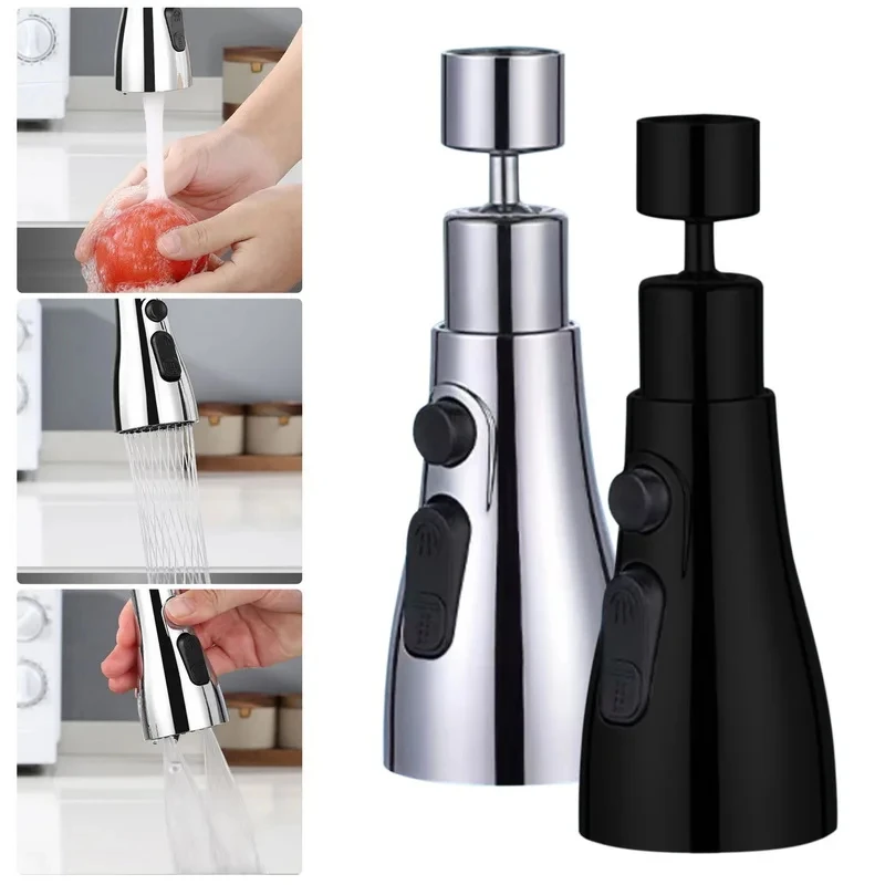 

Universal 3Mode Kitchen Faucet Adapter Aerator Shower Head Pressure Home Water Saving Bubbler Splash Filter Tap Nozzle Connector