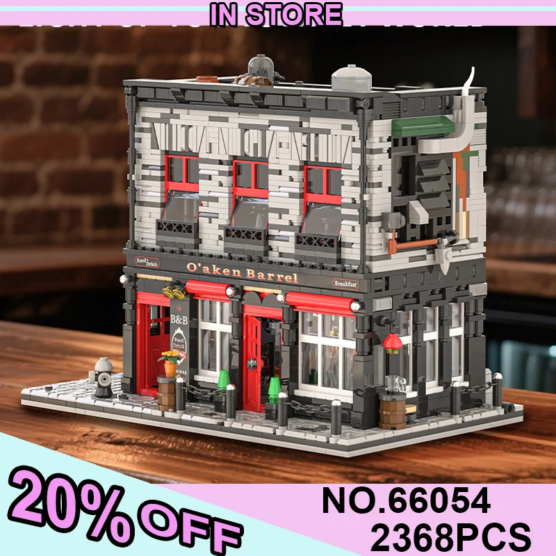 

Build MOC-192396 O'aken Barrel DramShop Building Blocks Set Vampire House Little Pub Architecture Model Toys Children Gifts