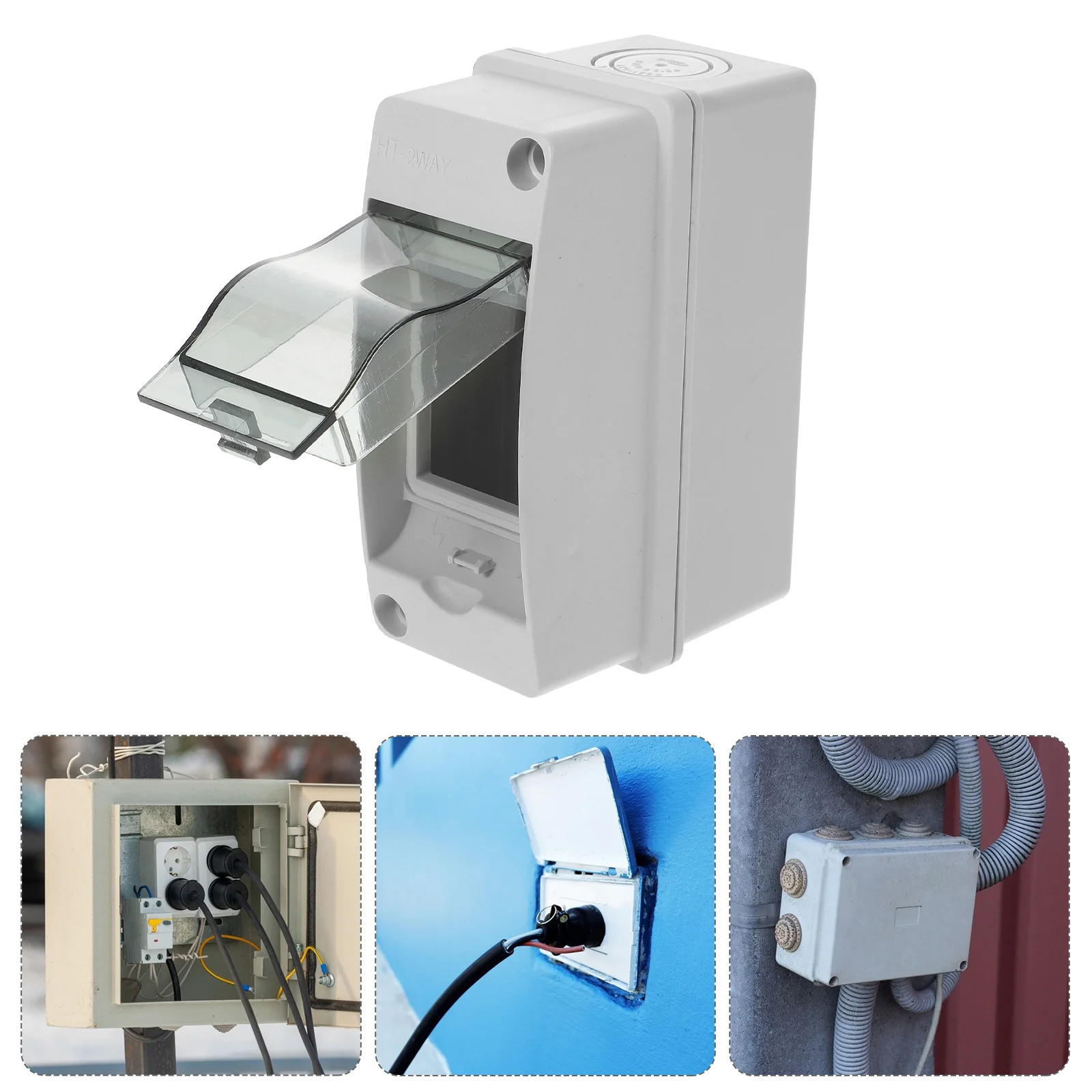 2pcs Distribution IP65 Waterproof Electrical Boxes Plastic Outdoor Breaker Circuit Box Charging Station