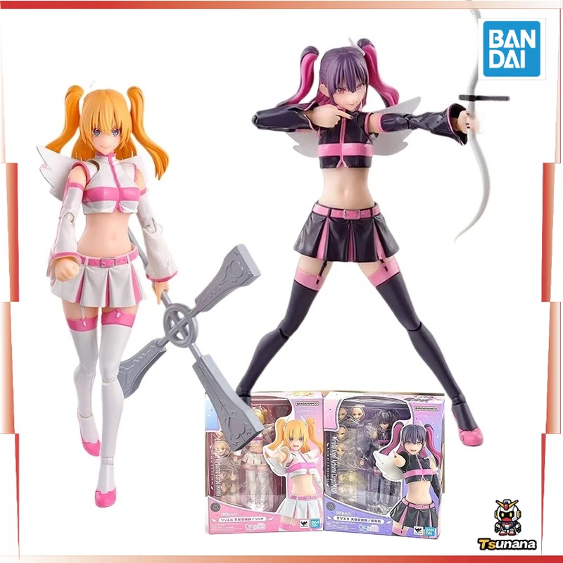 

Bandai Genuine SHF Ririsa of 2.5 Dimension Liliel/Miriella Angel Airborne Corps/Ririsa/Mikari Anime Action Figure Model Toy Gift