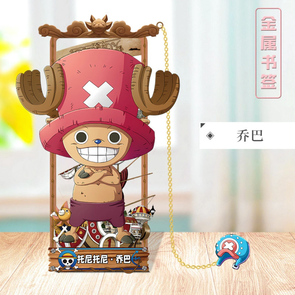 Anime Tony Tony Chopper Usopp Shanks Dracule Mihawk Sengoku Metal Bookmark Props Card Halloween