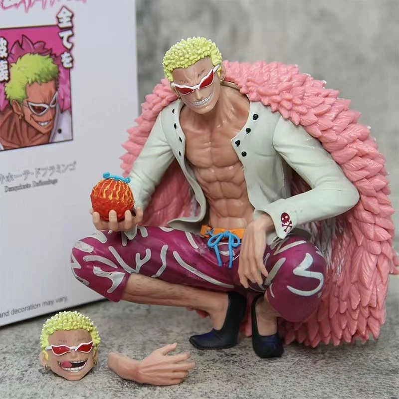 16cm Anime Joker Toys One Piece Figurine GK Oka Shichibukai Donquixote Doflamingo Action Figure Doll PVC Collection Model Gifts