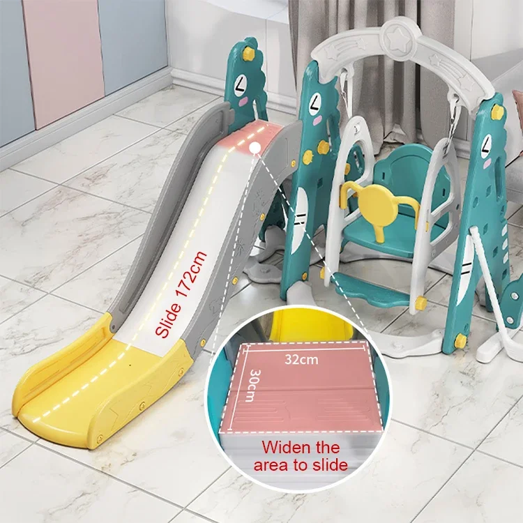 Baby Toys In Small Amusement Park Various Indoor Games Children'S Playground Slide Kids Plastic Indoor Swing And Slide