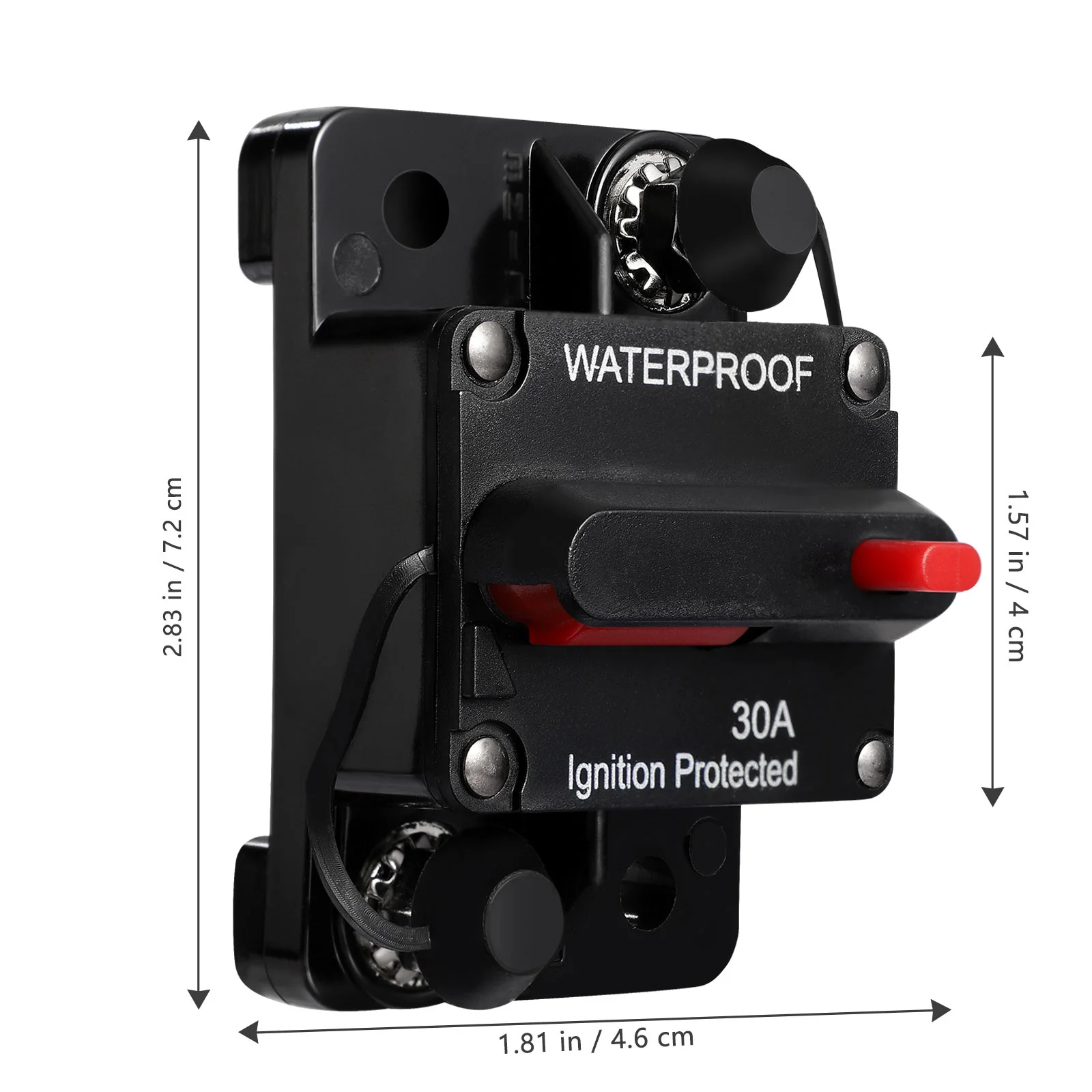 12V ~ 36V Auto Sicherung Manuelle Reset Stereo Power Circuit Breaker Marine Verstärker Elektrische Wäschetrockner Inline mini