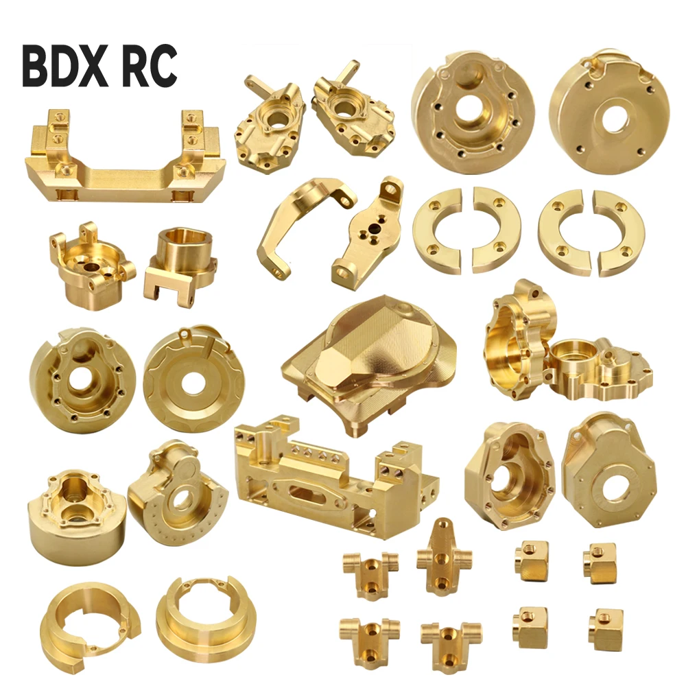 Brass Heavy Duty Counter Weight Set Portal Drive Axle Housing Bumper Mount for 1/10 RC Cwawler  TRX4 TRX6 Upgrade Part