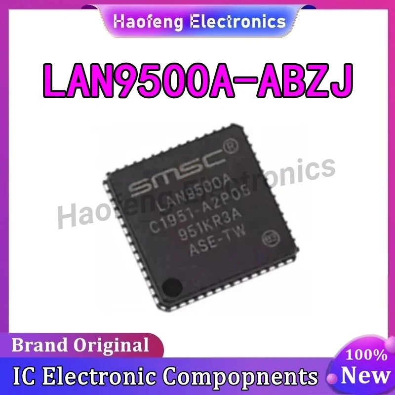 5PCS LAN9500A-ABZJ LAN9500A LAN9500 LAN IC USB Chip QFN-56 100% New Original in stock