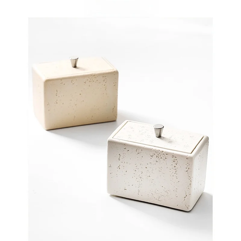 Double Grid Luxury Cotton Swab And Toothpick Box Creative Multi-Function Dental Floss Storage Box High End Home Use