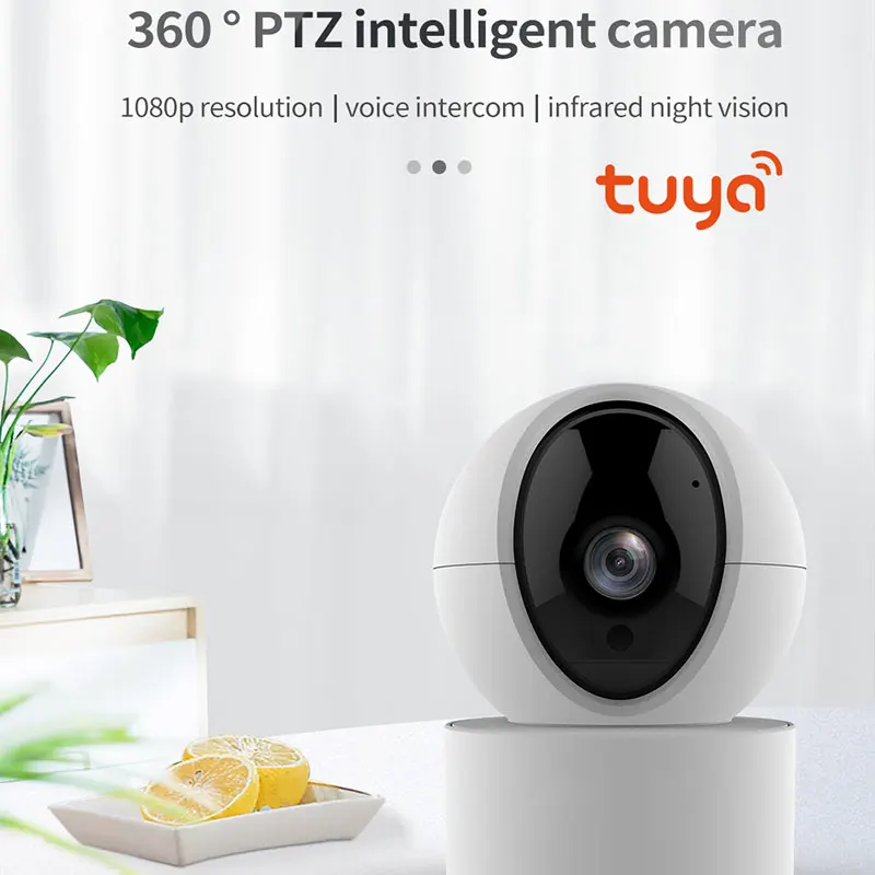 1080P TUYA Camera Security Camera Baby Monitor  WiFi Wireless Camera Smart Tracking 350 Degrees Pan Rotation