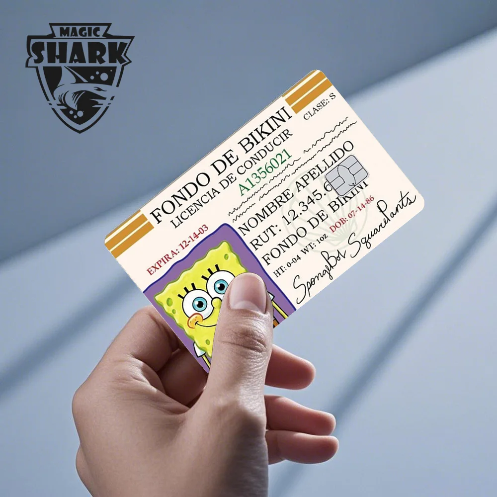 2026 Nieuwe Magic Shark Star Bob Geen Vervagen Cartoon Waterdichte Skin Cover Sticker Film voor Credit Debetkaart Grote Kleine Chip