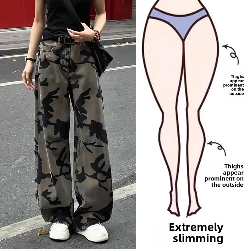 

Женские брюки с высокой талией и широкими штанинами, весна-осень, новый стиль, большие размеры, для полных женщин (до 90 кг), повседневные свободные длинные брюки