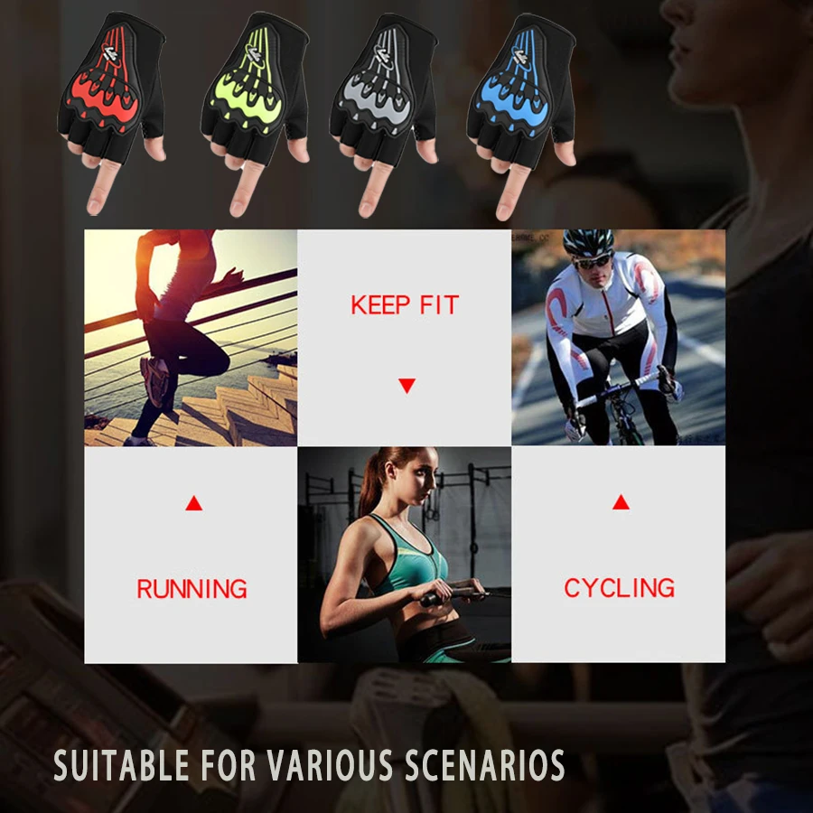 Cycling Gloves,MTB Bike Gloves  Breathable Anti-shock Sports Touchscreen Cycling Anti-slip Full Finger Workout Gloves - Image 6