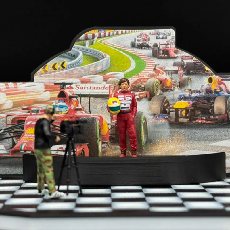 1-64-scale-f1-championship-podium-senna-and-photographer-model-scene-decoration-not-for-sale-car-souvenir-collectible-gift