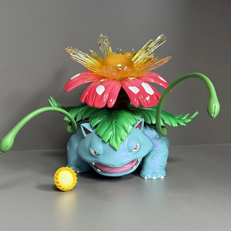 In-Stock Upgrade Full Painted Bulbasaur Ivysaur Venusaur Evolution Set Figure Anime Model Trendy Toy Decorative Ornaments