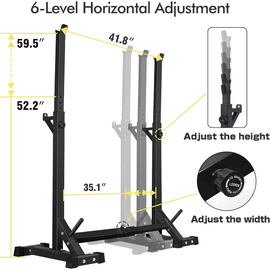 Soporte de estante para sentadillas ajustable, estante de barra multifunción para levantamiento de pesas, estantes para mancuernas para gimnasio en casa, Banco de prensa para gimnasio, mancuernas Ra