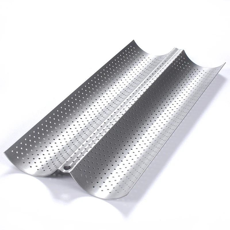 Non-stick Carbon Steel 4 Groove 2 Groove Wave French Bread Baking Tray For Bake Mold Pan Long Mold Home Baking