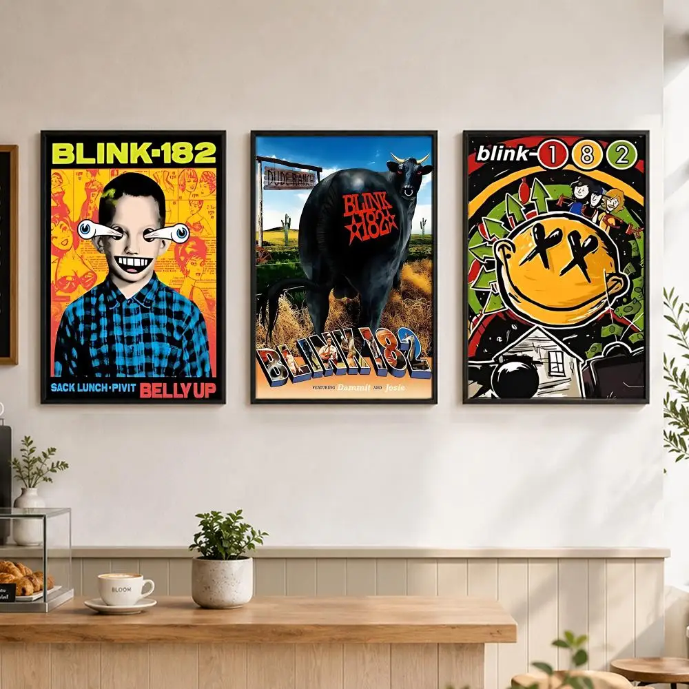 band Blink‑182 Poster Poster Large Unframed Wall Art Modern Minimalist Decor Print for Living Room Home