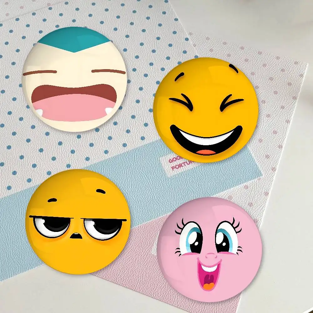 Cartoon Funny Expression Badges Creative Tinplate Button PinsBrooch Creative Quotes Badge Clothes Gift For Kids Friends