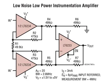 LT6233CS6 LT6233IS6 LT6233 - 60MHz, Rail-to-Rail Output, 1.9nV/rtHz, 1.2mA Op Amp Family