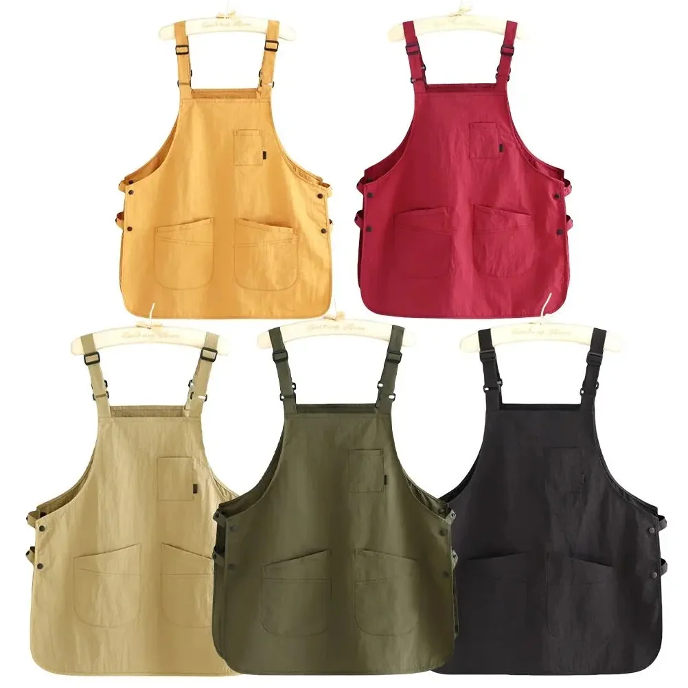 

Japanese Style Catering Workwear Apron Stain Resistant Household Painting Aprons Waterproof Work Clothes for Cafe Barber