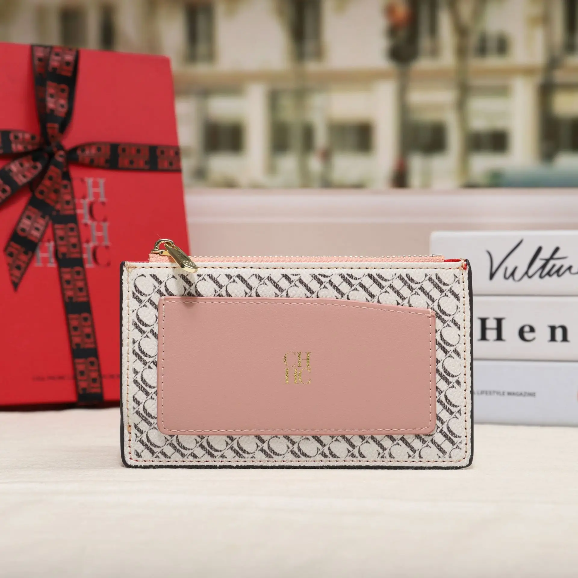 CH High Quality Exquisite Fashion Mini Short Women's Wallet Solid Color Letter High Quality Light Luxury Brand Women's Wallet