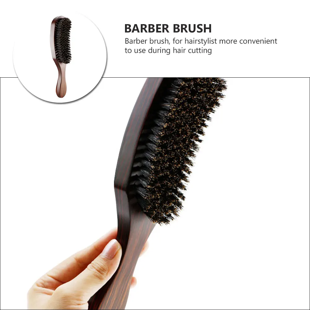 فرشاة اللحية بشعيرات الخنزير مقبض من الخشب الصلب للرجال تصفيف شعر الوجه وتدليك اللحية أداة تنظيف المحمولة #5