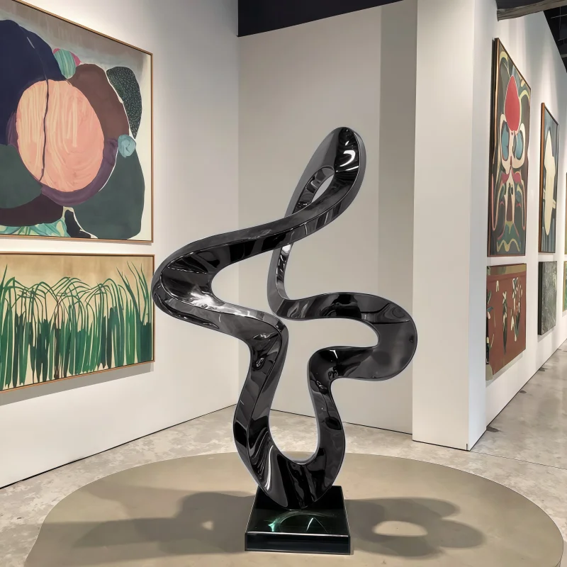 Móveis macios de hotel, luxo leve, sala de estar sofisticada, decorações de hall de entrada, esculturas, enfeites, obras de arte