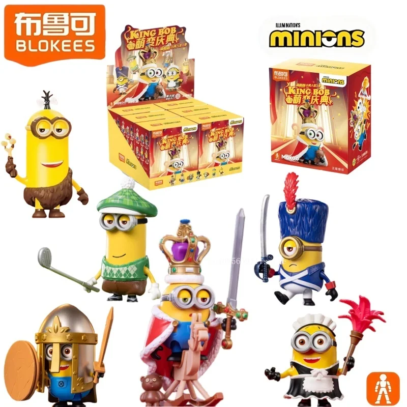 

New Blokees Minions DIY Building Blocks Toys Otto Bob Despicable Me Model Kits Action Figure Yellow Kawaii Doll Assembled Toy
