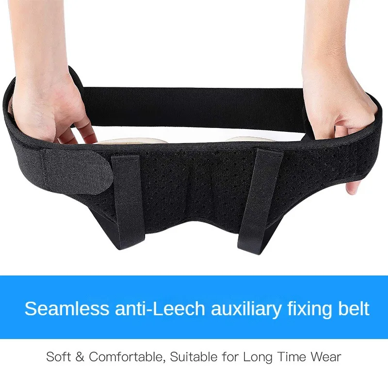 Adjustable Adult Hernia Belt Man Inguinal Groin Support Inflatable Hernia Bag with 2 Removable Compression Pads Pain Relief