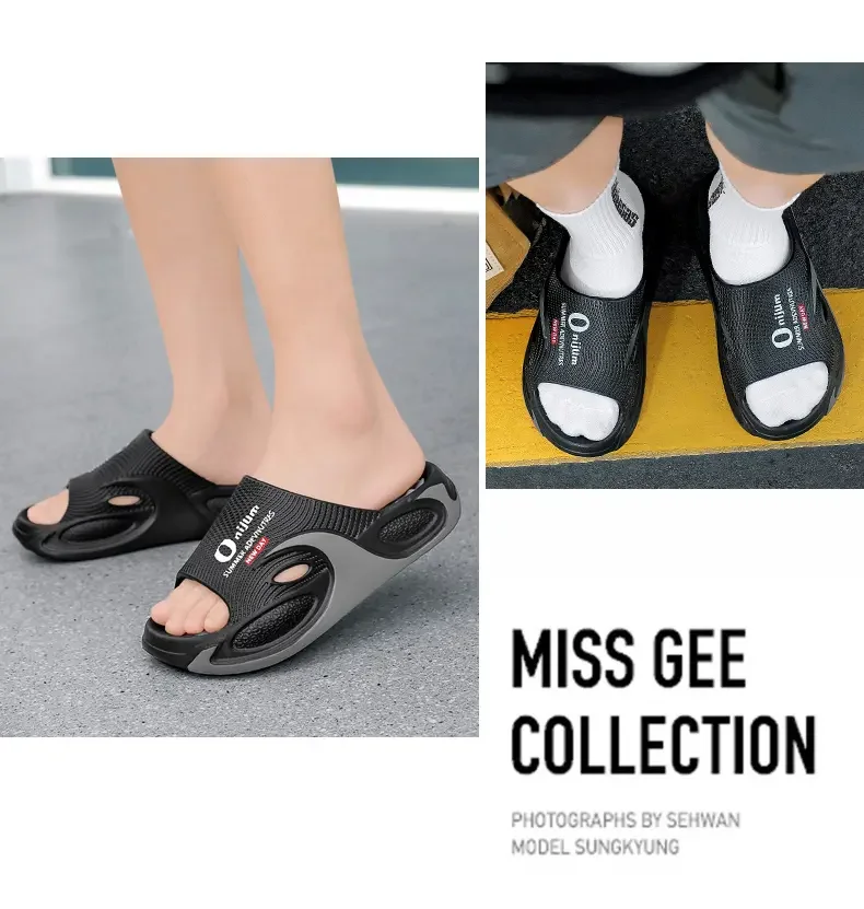 Sommer-Outdoor-Bekleidung für Damen und Herren: Dickbesohlte, geruchsabweisende und rutschfeste Herren-Slipper, Zweifach-Tragbare Strand-Sandalen und -Slipper – Detail 14