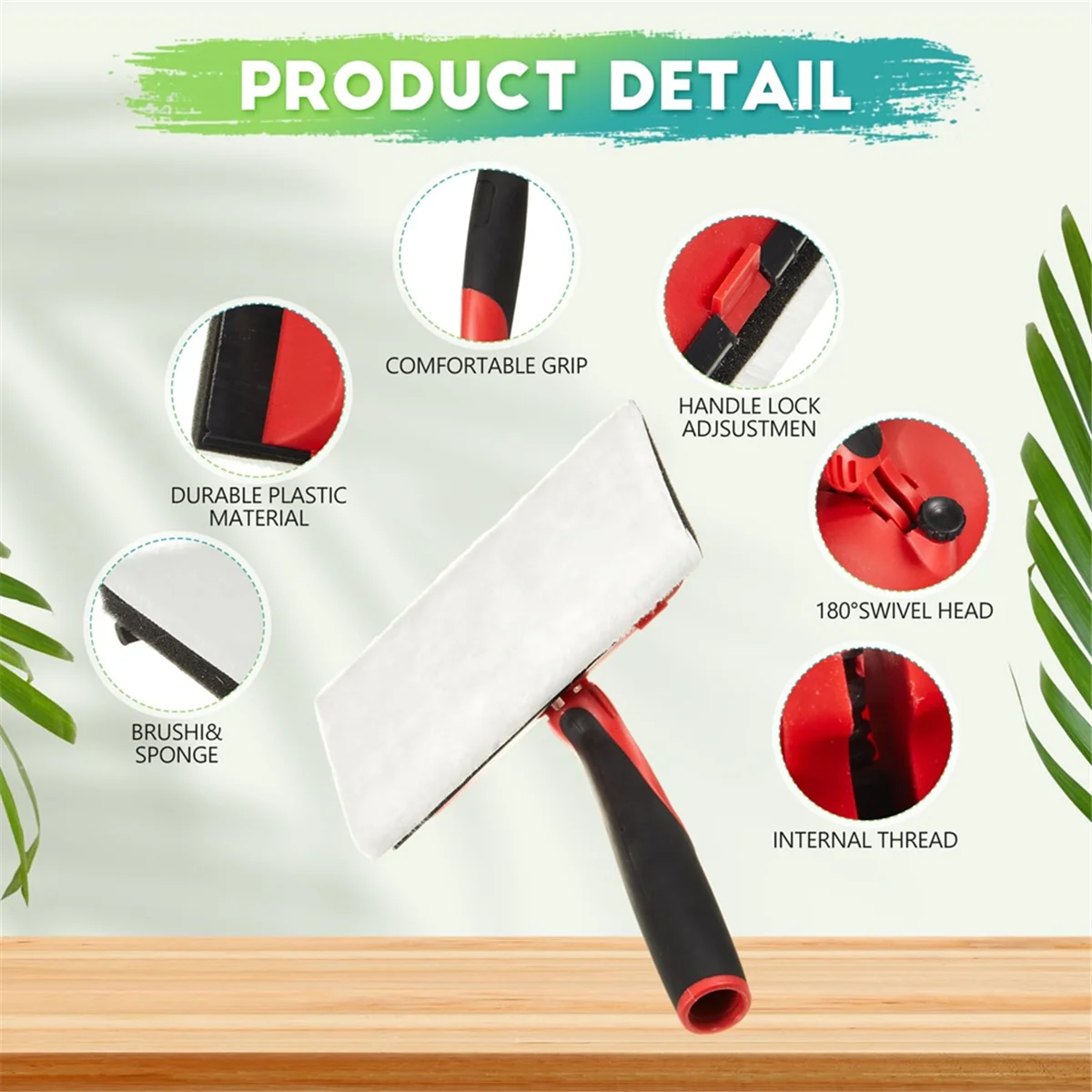 Aplicador de pintura con mango, aplicador de manchas de cubierta para extensión de aplicar manchas, selladores de pinturas (7, 2 uds.