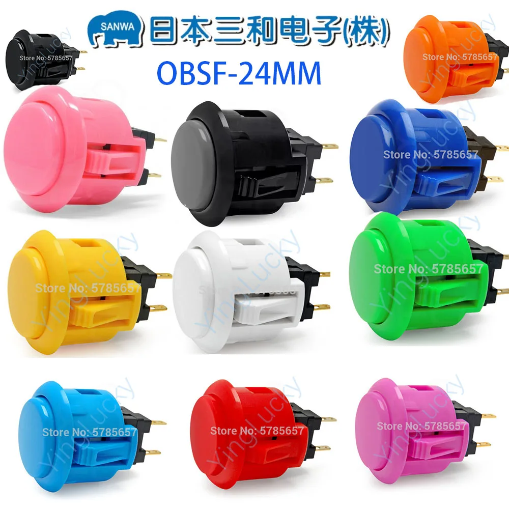 1 sztuka oryginalnego przycisku SANWA obaf-24mm przycisk Arcade Push Button
