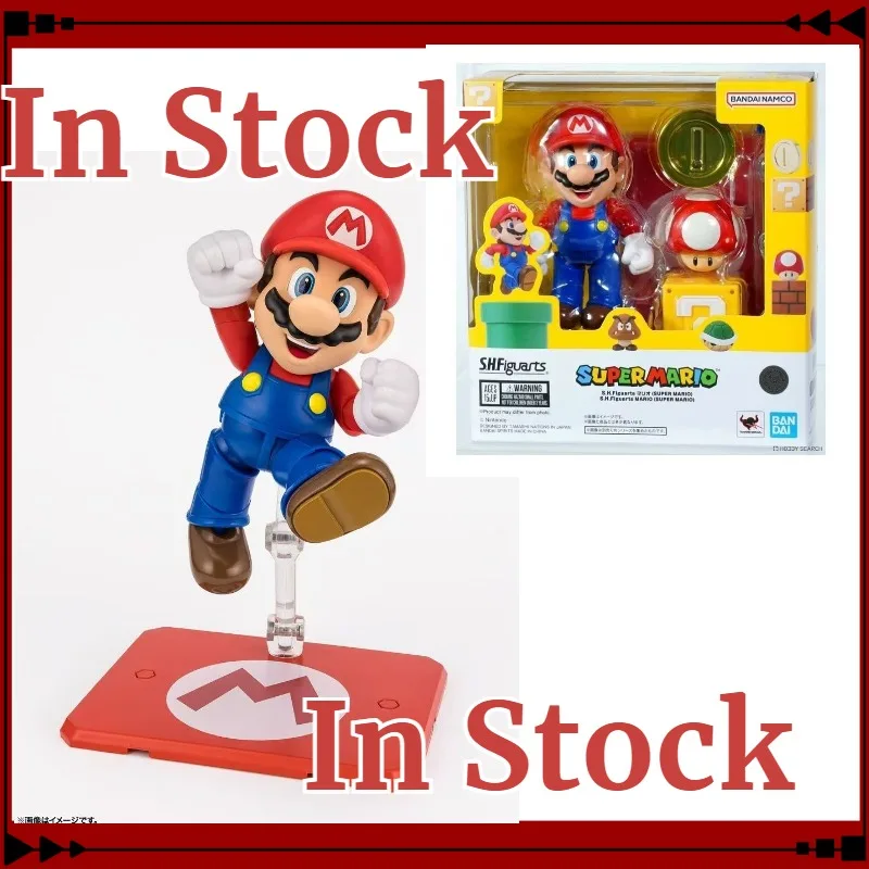 

In Stock Bandai Super Mario SHF Mario Action Figures Desktop Decoration Model Toys Anime Characters Figures Collection